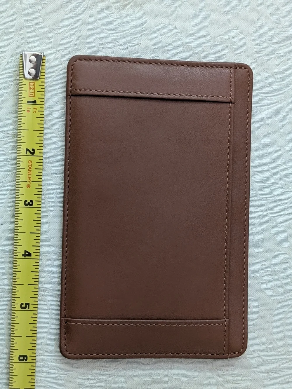 Levenger Brown Leather Passport Holder Travel Wallet Organizer